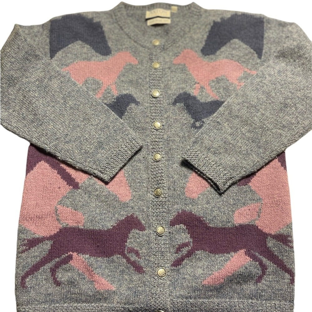 Vintage | Aston Fine Knitwear Horse Cardigan - Picture 4 of 8
